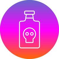 Poison Line Gradient Circle Icon vector