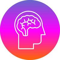 Neurology Line Gradient Circle Icon vector