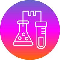 Laboratory Line Gradient Circle Icon vector