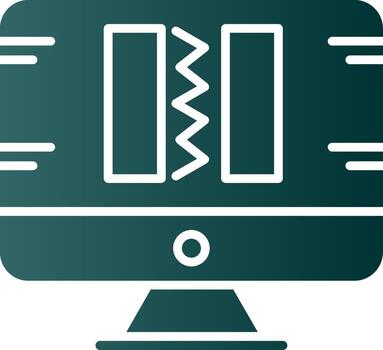 Broken Code Glyph Gradient Icon vector