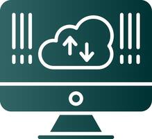 Computing Glyph Gradient Icon vector