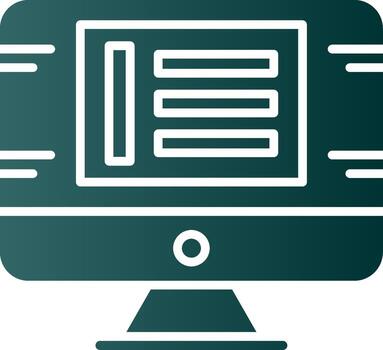 Layout Glyph Gradient Icon vector