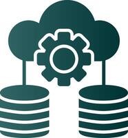 Data Storage Glyph Gradient Icon vector