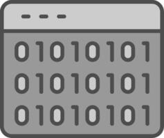 sitio web codigos línea lleno escala de grises icono diseño vector