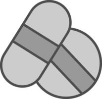 Pain Killer Line Filled Greyscale Icon Design vector