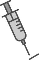 Syringe Line Filled Greyscale Icon Design vector