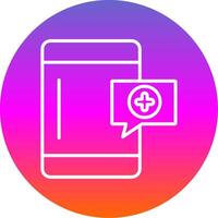 OnLine Gradient Circle Medical Help Line Gradient Circle Icon vector