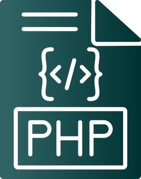 Php Glyph Gradient Icon vector