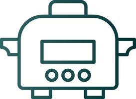 Slow Cooker Line Gradient Icon vector