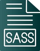 Sass Glyph Gradient Icon vector