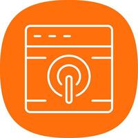 Browser Line Curve Icon Design vector