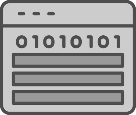 Web Programming Line Filled Greyscale Icon Design