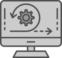 Agile Line Filled Greyscale Icon Design vector