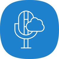 Cloud Line Curve Icon Design vector