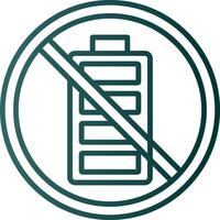 Prohibited Sign Line Gradient Icon vector