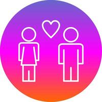 Fiamily Care Line Gradient Circle Icon vector