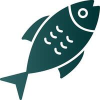 Fish Glyph Gradient Icon vector