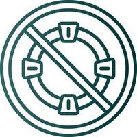 Prohibited Sign Line Gradient Icon vector