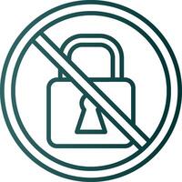 Prohibited Sign Line Gradient Icon vector