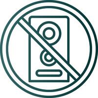 No speaker Line Gradient Icon vector