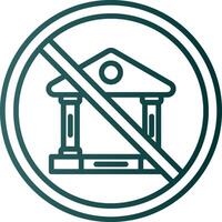 prohibido firmar línea degradado icono vector