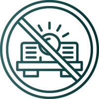 Prohibited Sign Line Gradient Icon vector