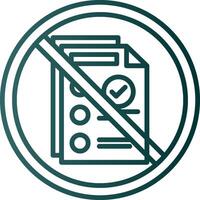 Prohibited Sign Line Gradient Icon vector