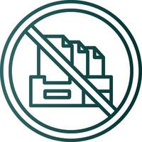 Prohibited Sign Line Gradient Icon vector