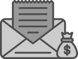 Envelope Line Filled Greyscale Icon Design vector