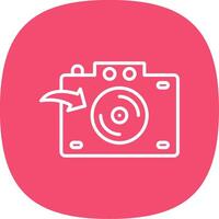 Camera Line Curve Icon Design vector