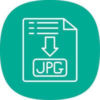Jpg Line Curve Icon Design vector