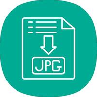 Jpg Line Curve Icon Design vector