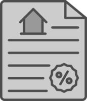 Contract Line Filled Greyscale Icon Design vector