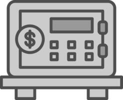 Safety Box Line Filled Greyscale Icon Design vector