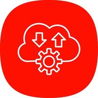 Cloud Line Curve Icon Design vector