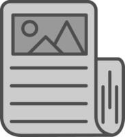 News Report Line Filled Greyscale Icon Design vector