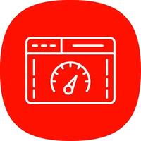 Speed Test Line Curve Icon Design vector