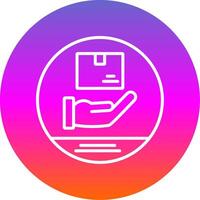 Courier Line Gradient Circle Icon vector