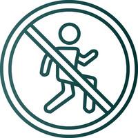 Prohibited Sign Line Gradient Icon vector