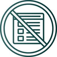 Prohibited Sign Line Gradient Icon vector