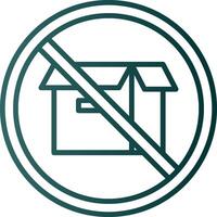 Prohibited Sign Line Gradient Icon vector