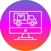 Logistics Line Gradient Circle Icon vector