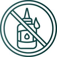 Prohibited Sign Line Gradient Icon vector