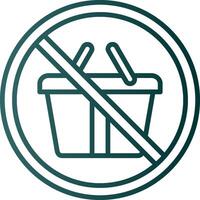 Prohibited Sign Line Gradient Icon vector