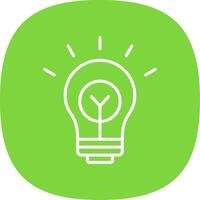 Bulb Line Curve Icon Design vector