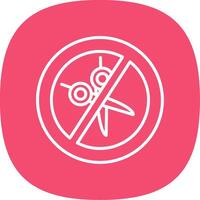 No Scissors Line Curve Icon Design vector