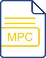 MPC File Format Line Two Colour Icon Design vector