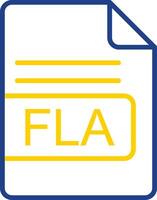 FLA File Format Line Two Colour Icon Design vector