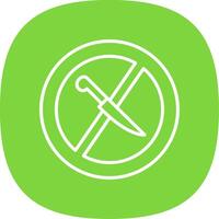 No Knife Line Curve Icon Design vector