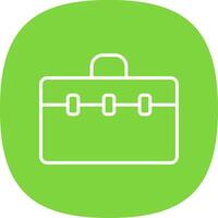 Suitcase Line Curve Icon Design vector